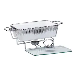 Мармит прямоугольный на 1 л фарфоровый с подогревом 31×16×11 см HP1019 Yiwu UA