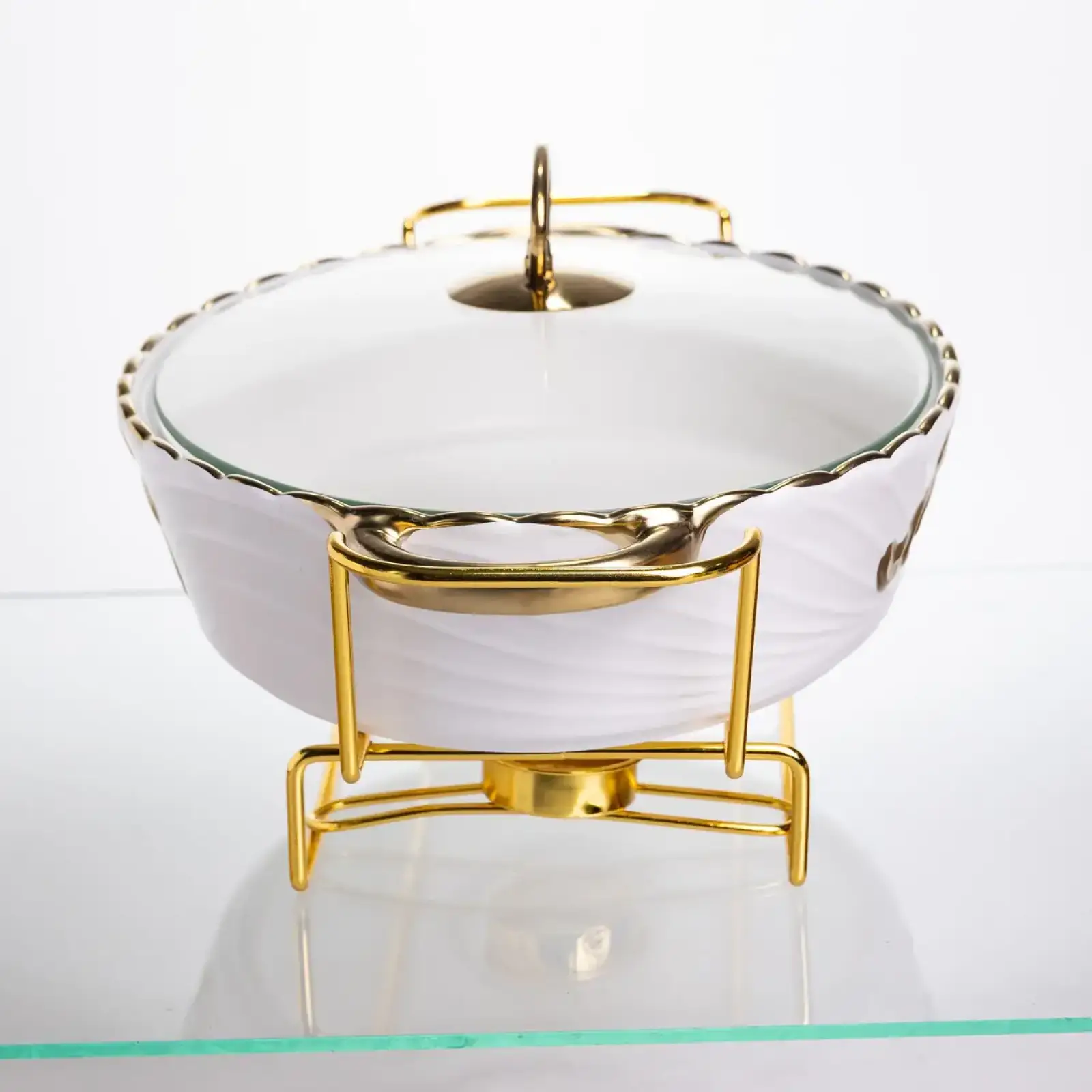 Мармитница фарфоровая для вторых блюд Margaret 1,5 л Yiwu YYSH1215 UA