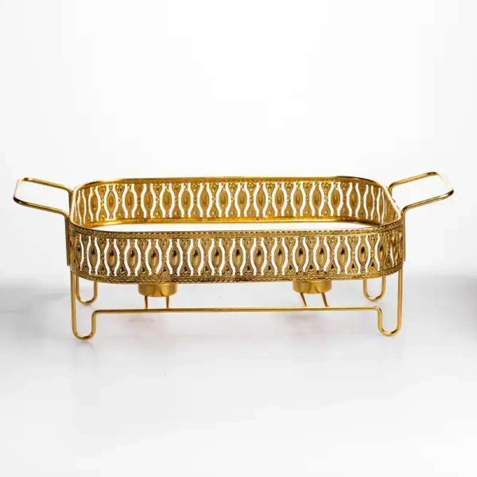 Мармитница фарфоровая Tiffany 2 л квадратная на металлической подставке 38х30х7 см SX42-3 Yiwu UA