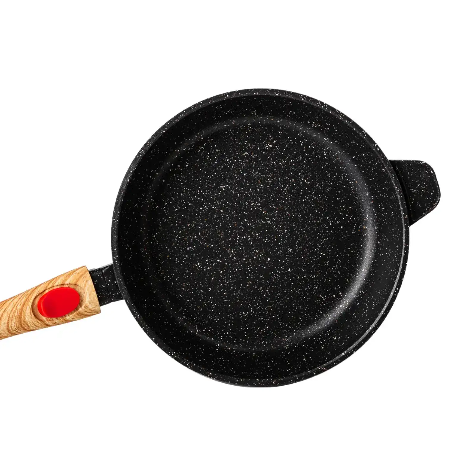 Алюмінієва глибока сковорода (2,4 л) зі скляною кришкою Ø 24 см Black MGC HP-4-463B UA