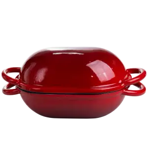 Форма-жаровня для хліба чавунна емальована 1,4 л, червоний Yiwu HP-FLG-23 RED UA