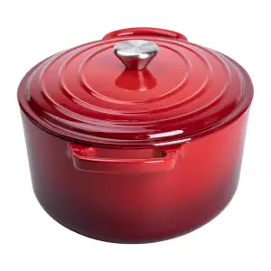Гусятниця чавунна емальована 6 л, червоний Yiwu HP-FLG-17 RED UA