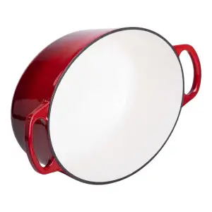 Гусятниця чавунна емальована 6 л, червоний Yiwu HP-FLG-17 RED UA