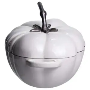 Каструля чавунна емальована Iron Tomato 2,5 л білий кокотниця з литими ручками для запікання HP-1-20-WHITE Yiwu UA