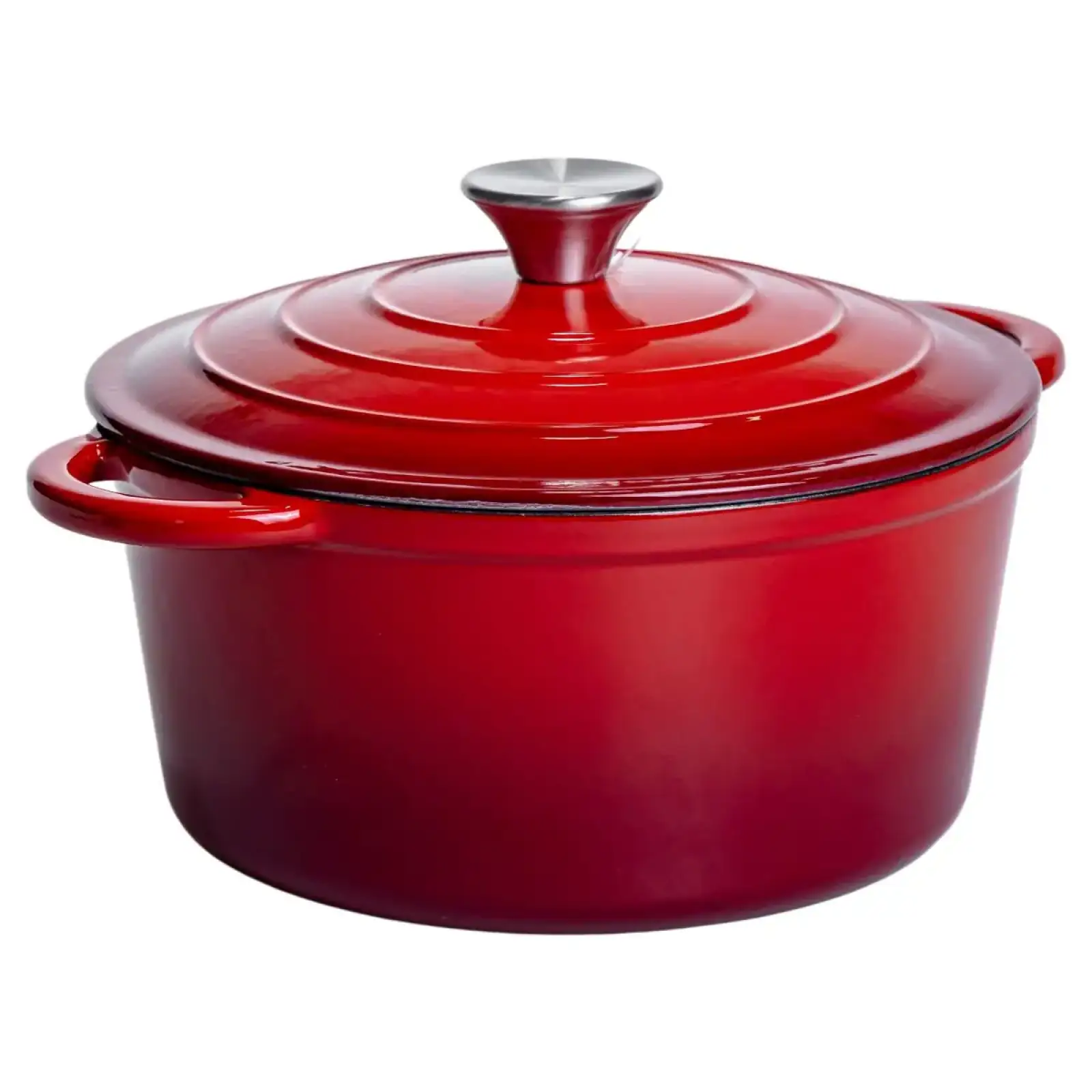 Каструля чавунна емальована 4 л, червоний Yiwu HP-FLG-1 RED UA