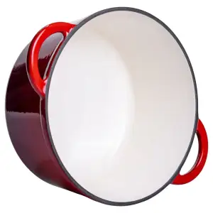 Каструля чавунна емальована 4 л, червоний Yiwu HP-FLG-1 RED UA