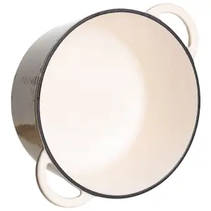 Каструля чавунна емальована 4 л, бежевий Yiwu HP-FLG-1 RED (HP-FLG-1 WHITE) UA