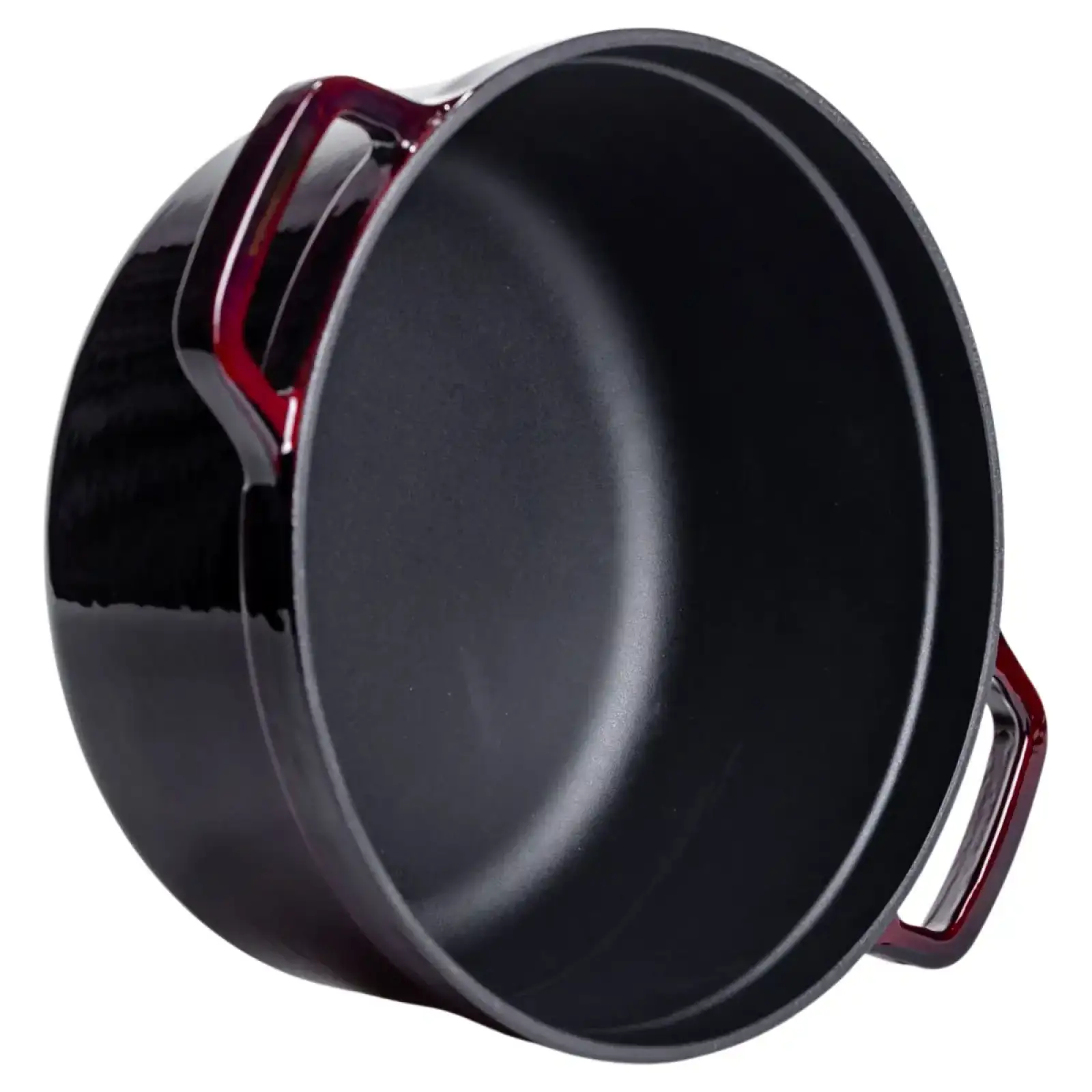 Кокотниця чавунна емальована 4,5 л, бургунді Yiwu HP-FLG-11 burgundy UA