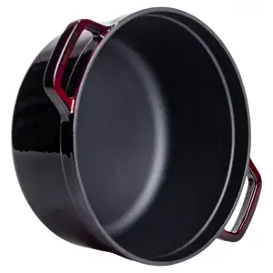 Кокотниця чавунна емальована 4,5 л, бургунді Yiwu HP-FLG-11 burgundy UA