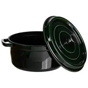 Кокотниця чавунна емальована 4,5 л, малахіт Yiwu HP-FLG-11 green UA