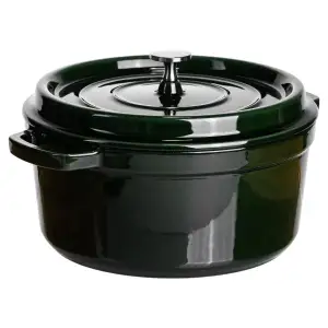 Кокотниця чавунна емальована 4,5 л, малахіт Yiwu HP-FLG-11 green UA