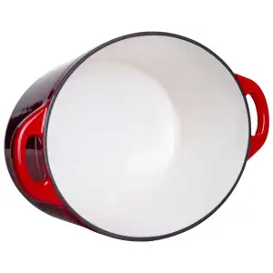 Гусятниця чавунна з емальованим покриттям 4 л, червоний Yiwu HP-FLG-18 RED UA