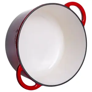 Каструля чавунна емальована 5 л, червоний Yiwu HP-FLG-2 RED UA