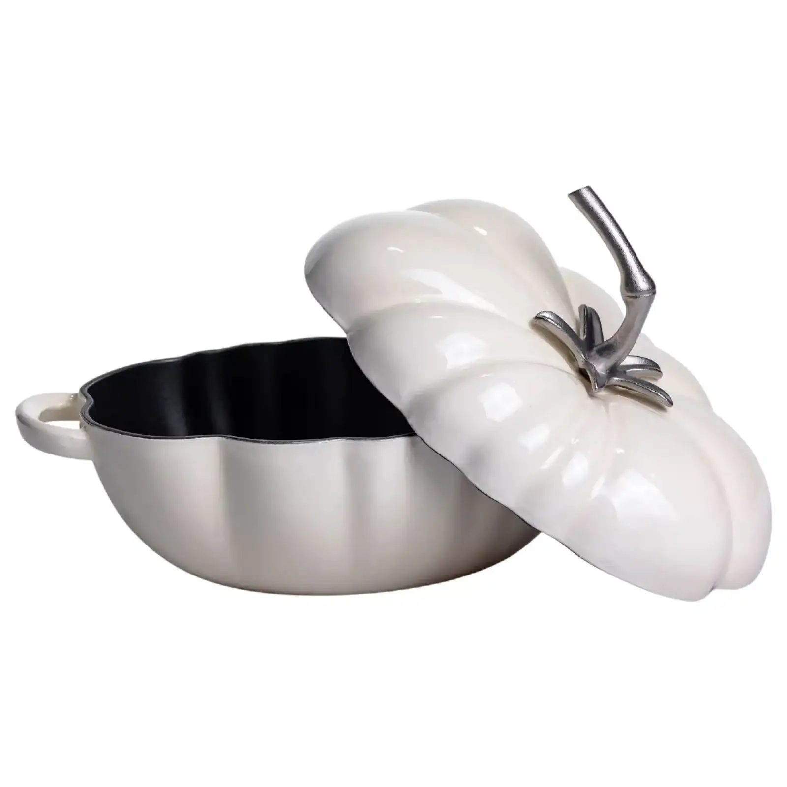 Каструля чавунна емальована Iron Tomato 2,5 л, білий Yiwu HP-FLG-20 BEIGE UA