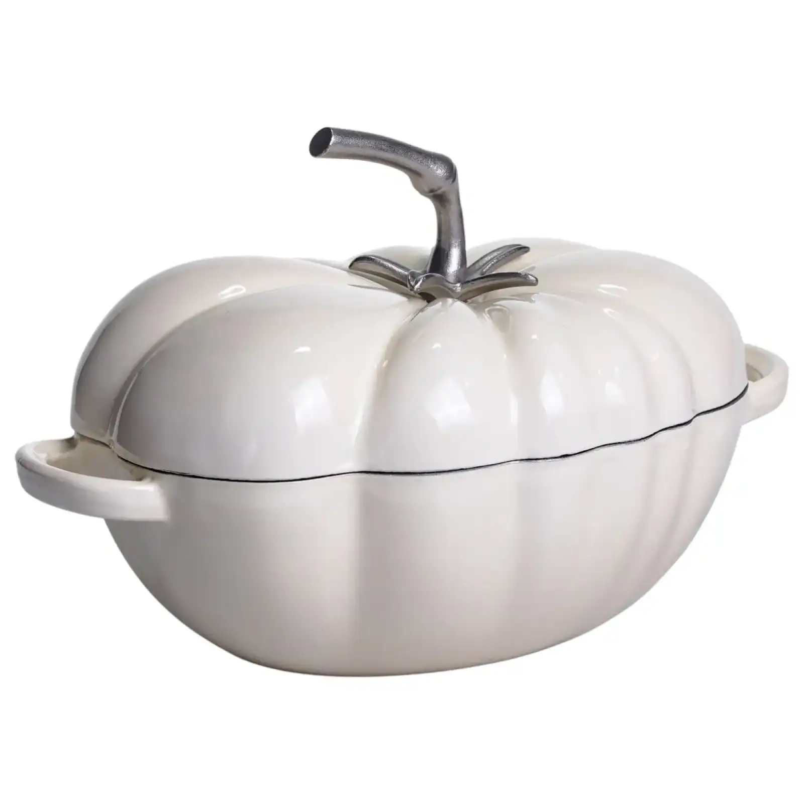 Каструля чавунна емальована Iron Tomato 2,5 л, білий Yiwu HP-FLG-20 BEIGE UA
