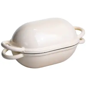 Форма-жаровня для хліба чавунна емальована 1,4 л, бежевий Yiwu HP-FLG-23WHITE UA