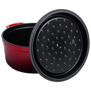 Кокотница чугунная эмалированная 4,5 л, красный Yiwu HP-FLG-4 RED UA
