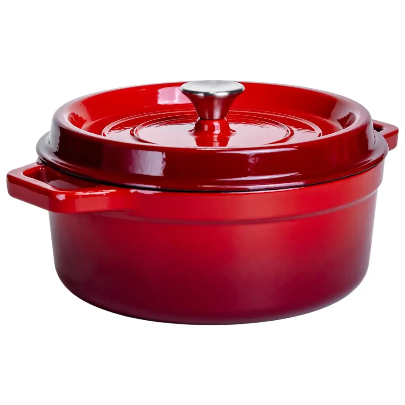 Кокотниця чавунна емальована 5,5 л, червоний Yiwu HP-FLG-5 RED UA