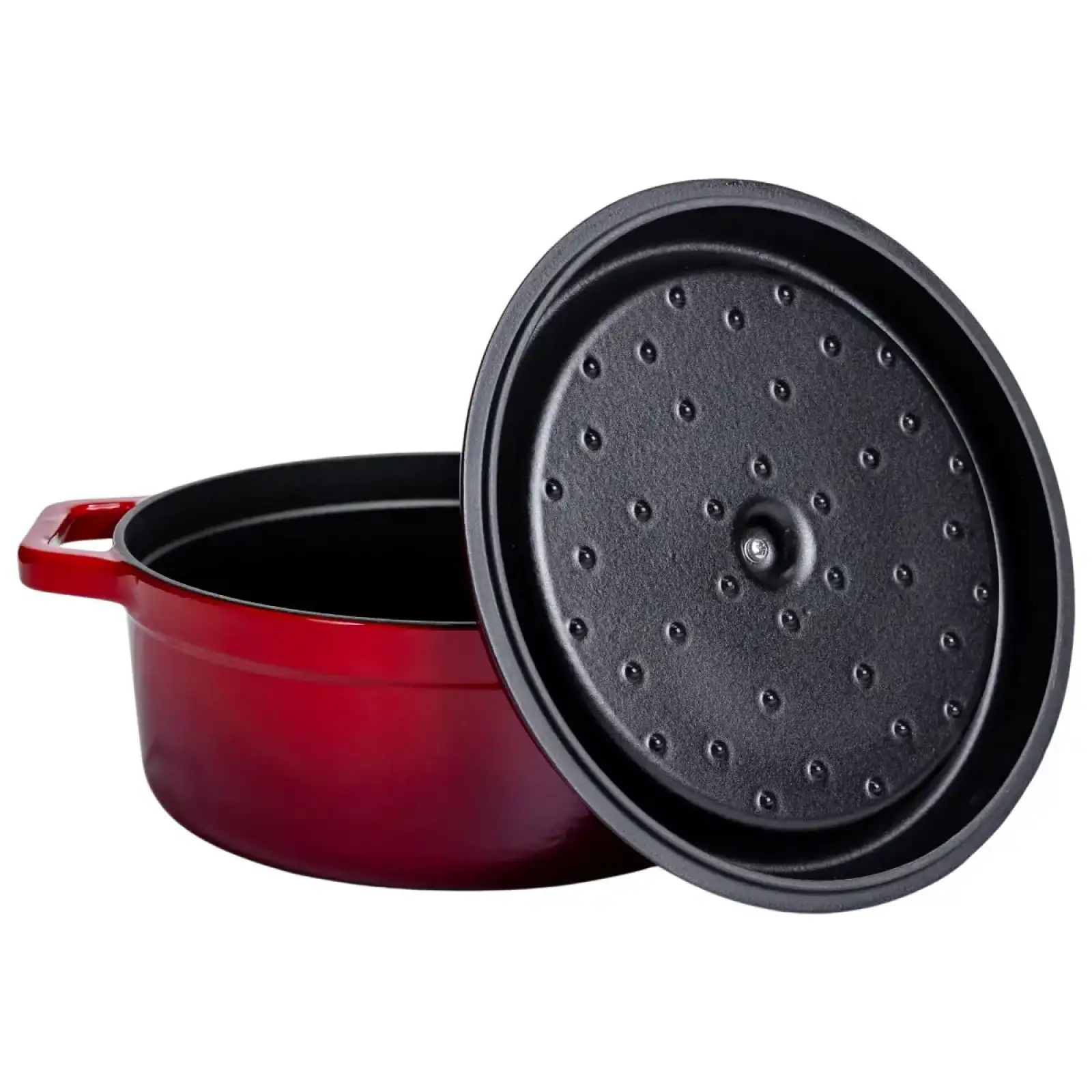 Кокотниця чавунна емальована 5,5 л, червоний Yiwu HP-FLG-5 RED UA