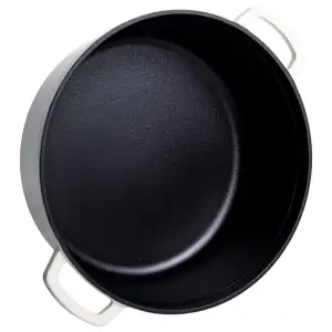 Кокотниця чавунна емальована 7,5 л, бежевий Yiwu HP-FLG-7 WHITE UA