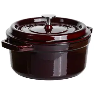 Кокотниця чавунна емальована 2,5 л, бургунді Yiwu HP-FLG-9 burgundy UA
