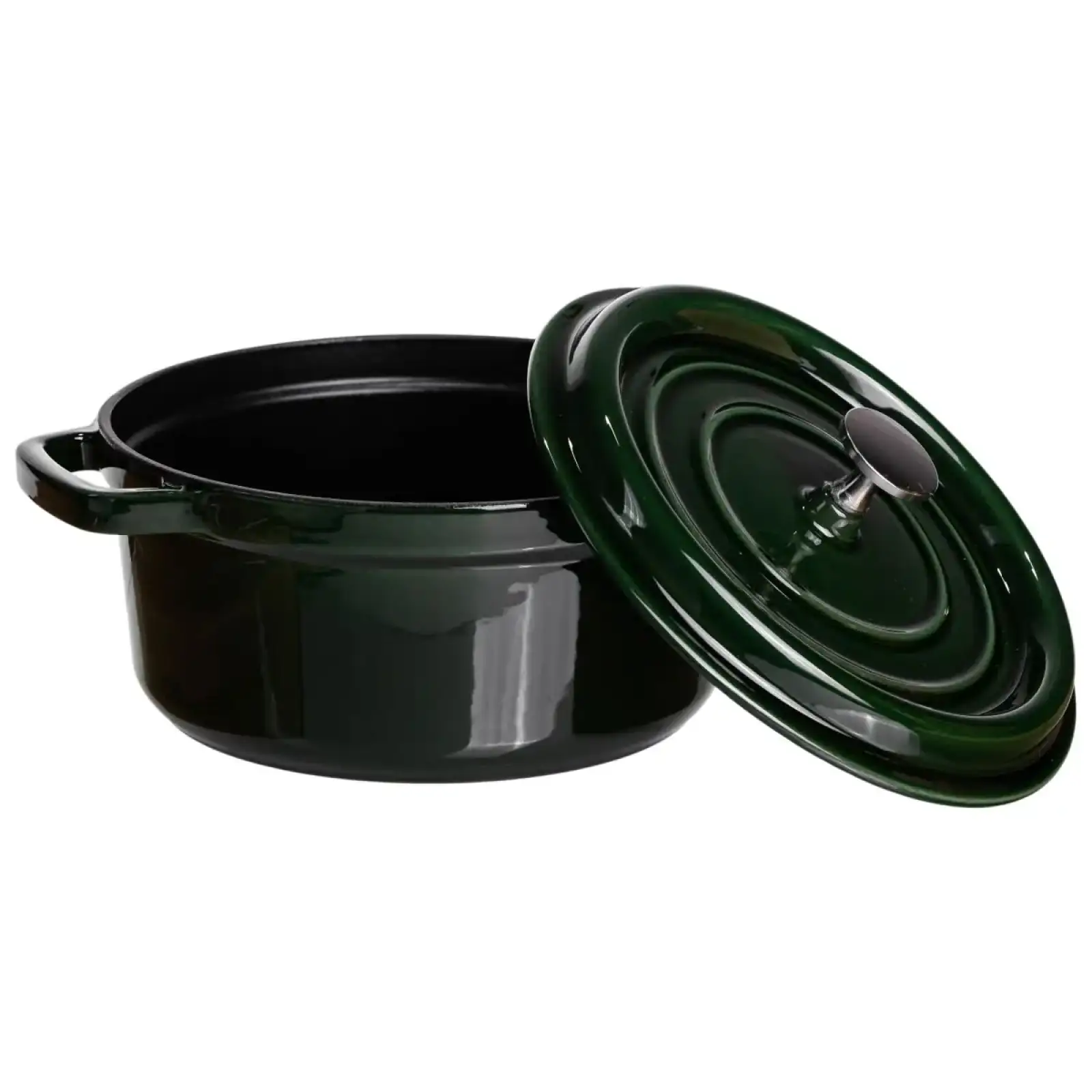 Кокотниця чавунна емальована 2,5 л, малахіт HP-FLG-9 green Yiwu UA