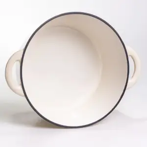 Каструля чавунна емальована 6,5 л, бежевий Yiwu HP-FLG-3 WHITE UA