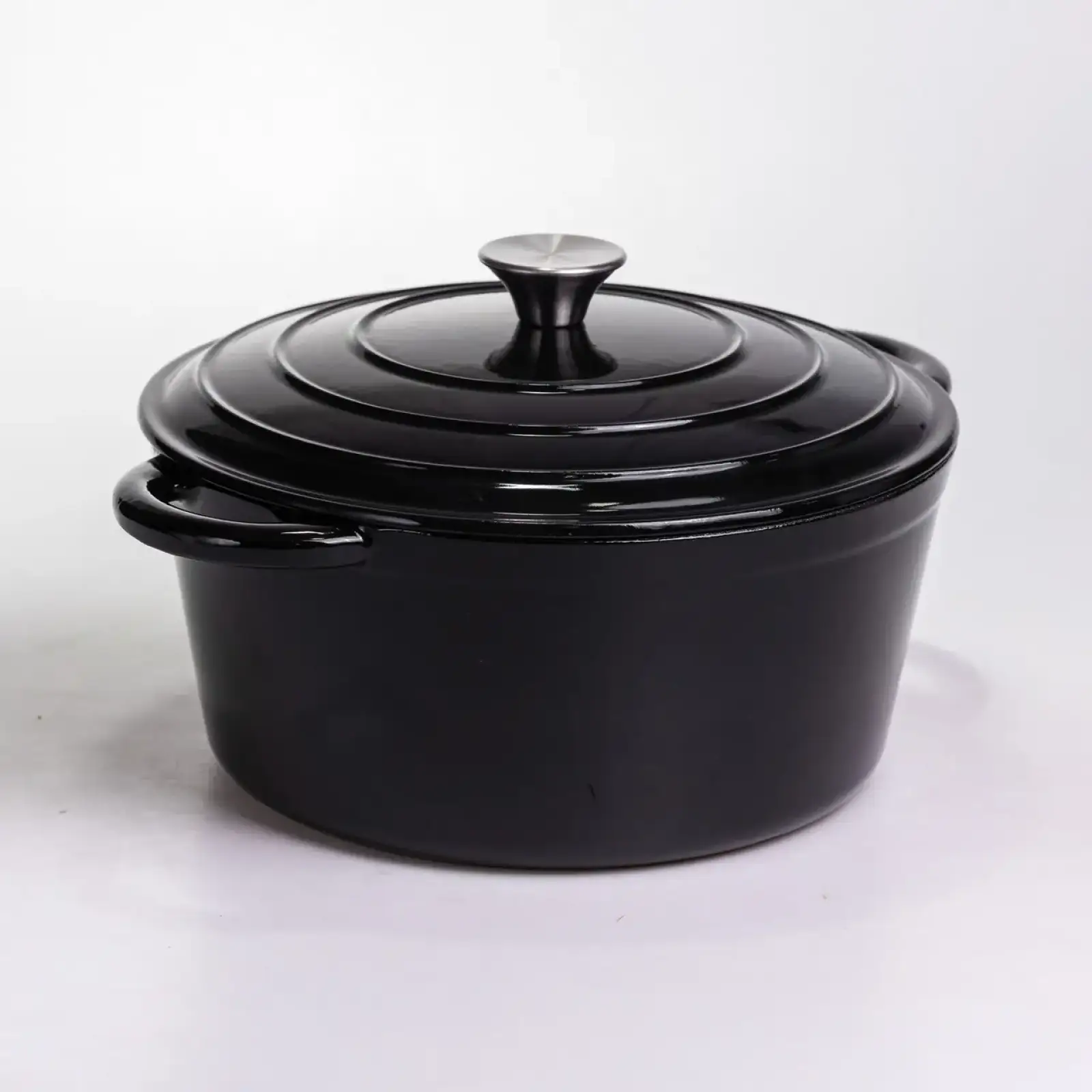 Каструля чавунна емальована 6,5 л, чорний Yiwu HP-FLG-3 BLACK UA