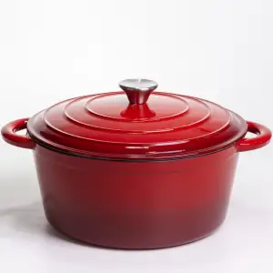 Кастрюля чугунная эмалированная 6,5 л, красный Yiwu HP-FLG-3 RED UA