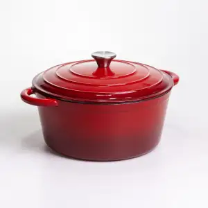 Кастрюля чугунная эмалированная 6,5 л, красный Yiwu HP-FLG-3 RED UA