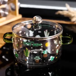 Каструля з боросилікатного скла Summer Cactus 1,8 л Yiwu HP-GP-37 UA
