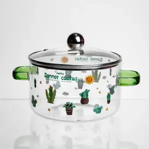 Каструля з боросилікатного скла Summer Cactus 1,8 л Yiwu HP-GP-37 UA