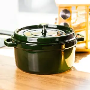 Кокотниця чавунна емальована 2 л, малахіт Yiwu HP-FLG-8 green UA