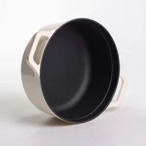 Кокотниця чавунна емальована 5,5 л, бежевий Yiwu HP-FLG-5 WHITE UA