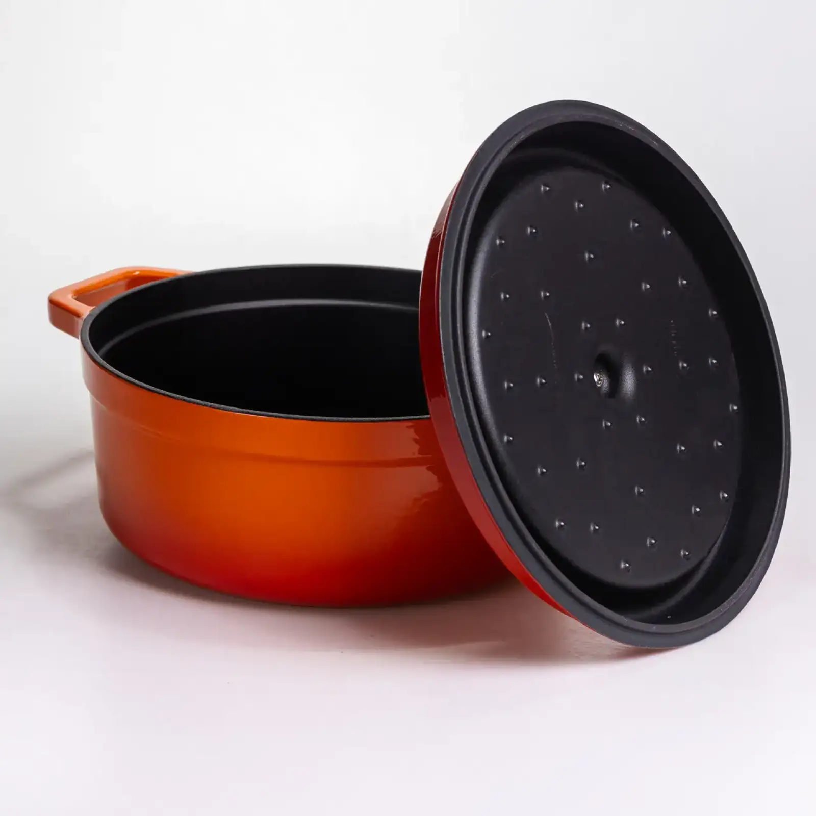 Кокотниця чавунна емальована 5,5 л, помаранчевий Yiwu HP-FLG-5 ORANGE UA