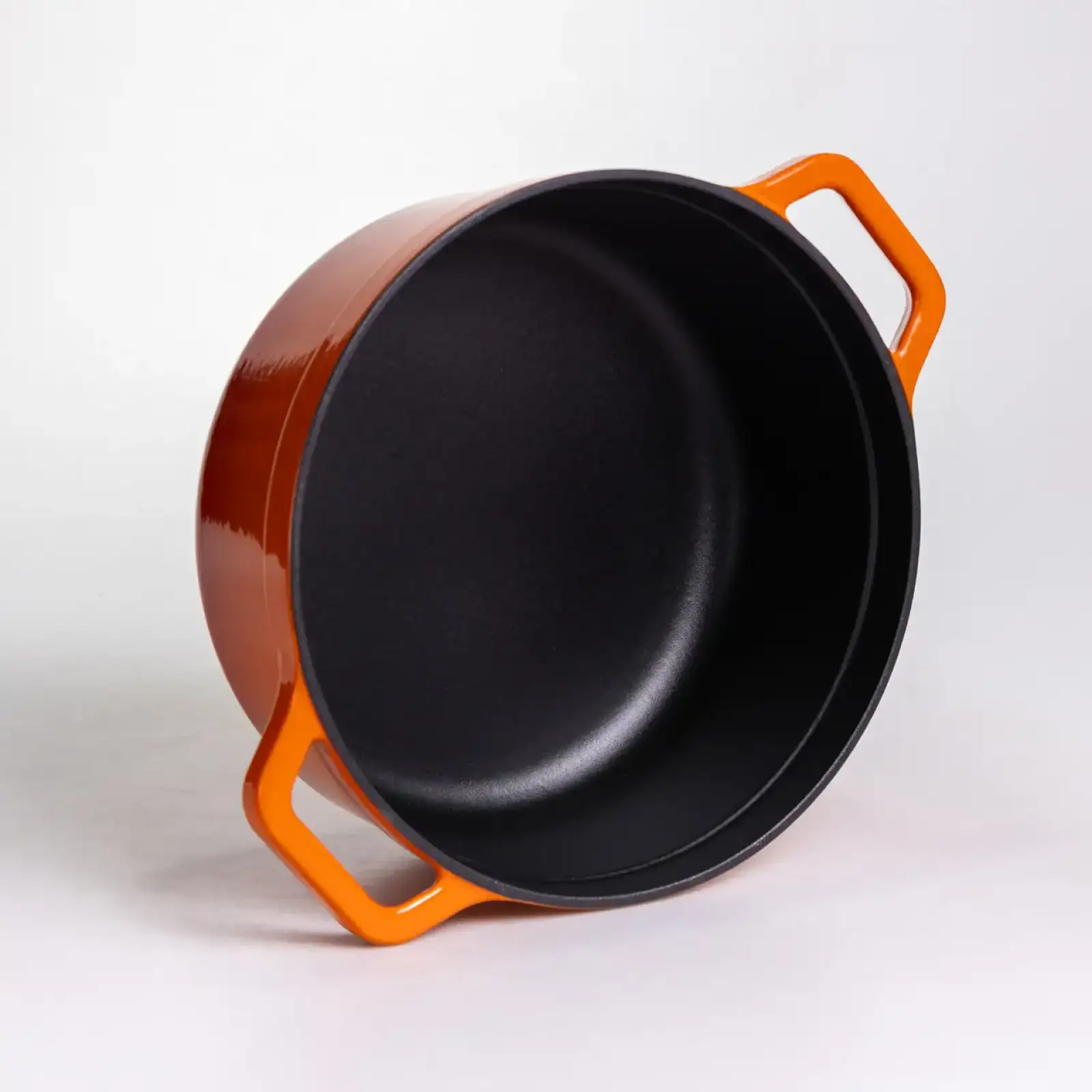 Кокотниця чавунна емальована 5,5 л, помаранчевий Yiwu HP-FLG-5 ORANGE UA