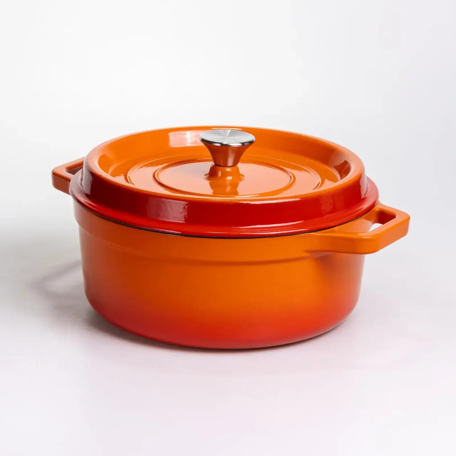 Кокотниця чавунна емальована 5,5 л, помаранчевий Yiwu HP-FLG-5 ORANGE UA