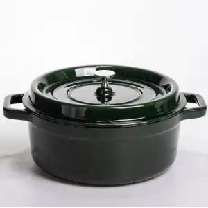 Кокотниця чавунна емальована 6 л, малахіт Yiwu HP-FLG-12 green UA