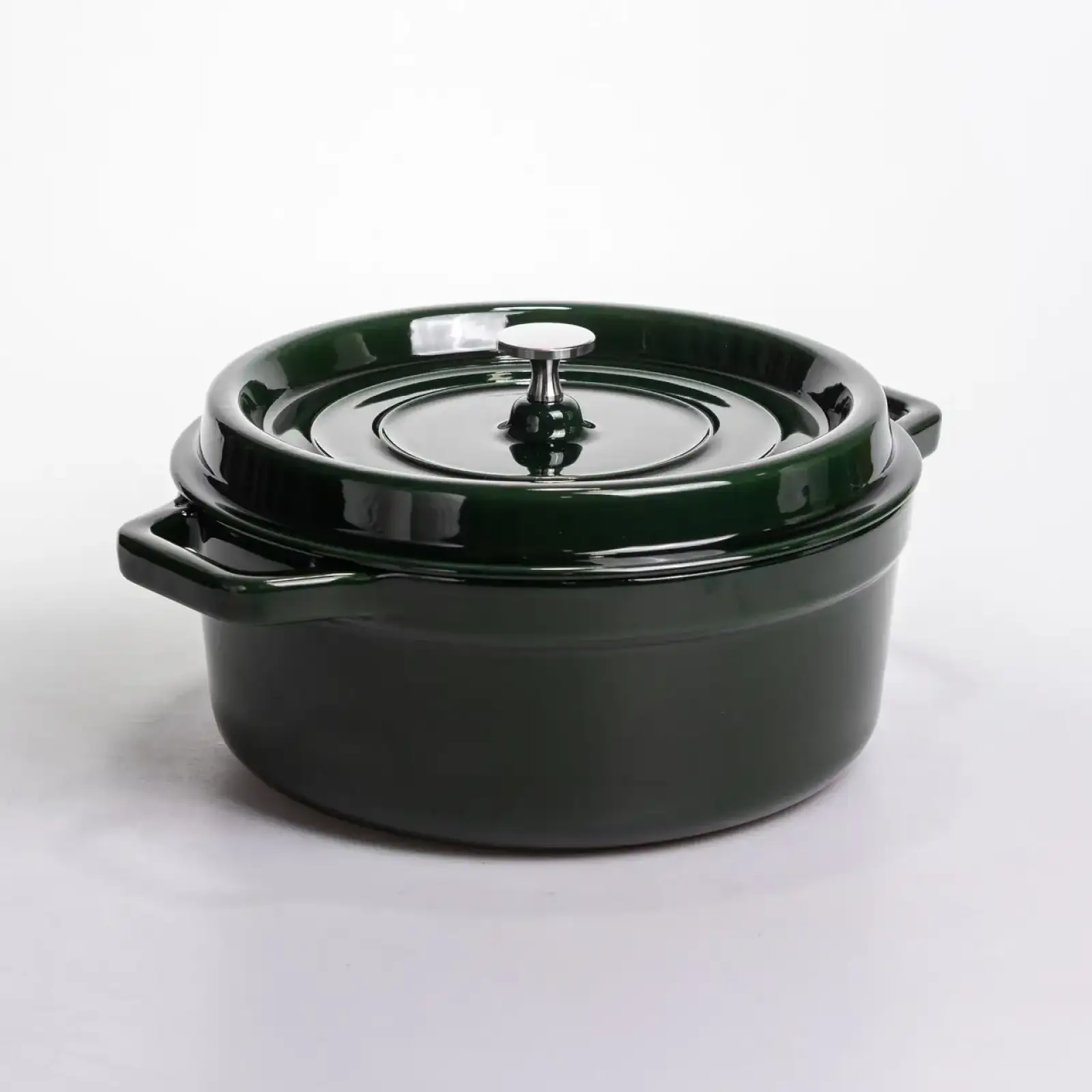 Кокотниця чавунна емальована 6 л, малахіт Yiwu HP-FLG-12 green UA