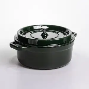 Кокотниця чавунна емальована 6 л, малахіт Yiwu HP-FLG-12 green UA