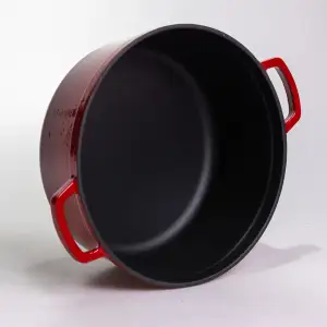 Кокотниця чавунна емальована 6 л, червоний Yiwu HP-FLG-6 RED UA