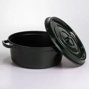 Кокотниця чавунна емальована 6.5 л, малахіт Yiwu HP-FLG-13 green UA