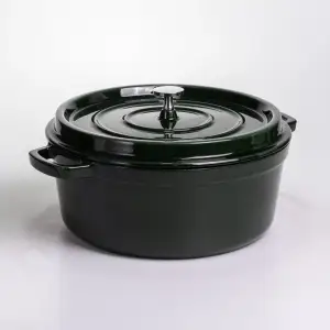 Кокотниця чавунна емальована 6.5 л, малахіт Yiwu HP-FLG-13 green UA