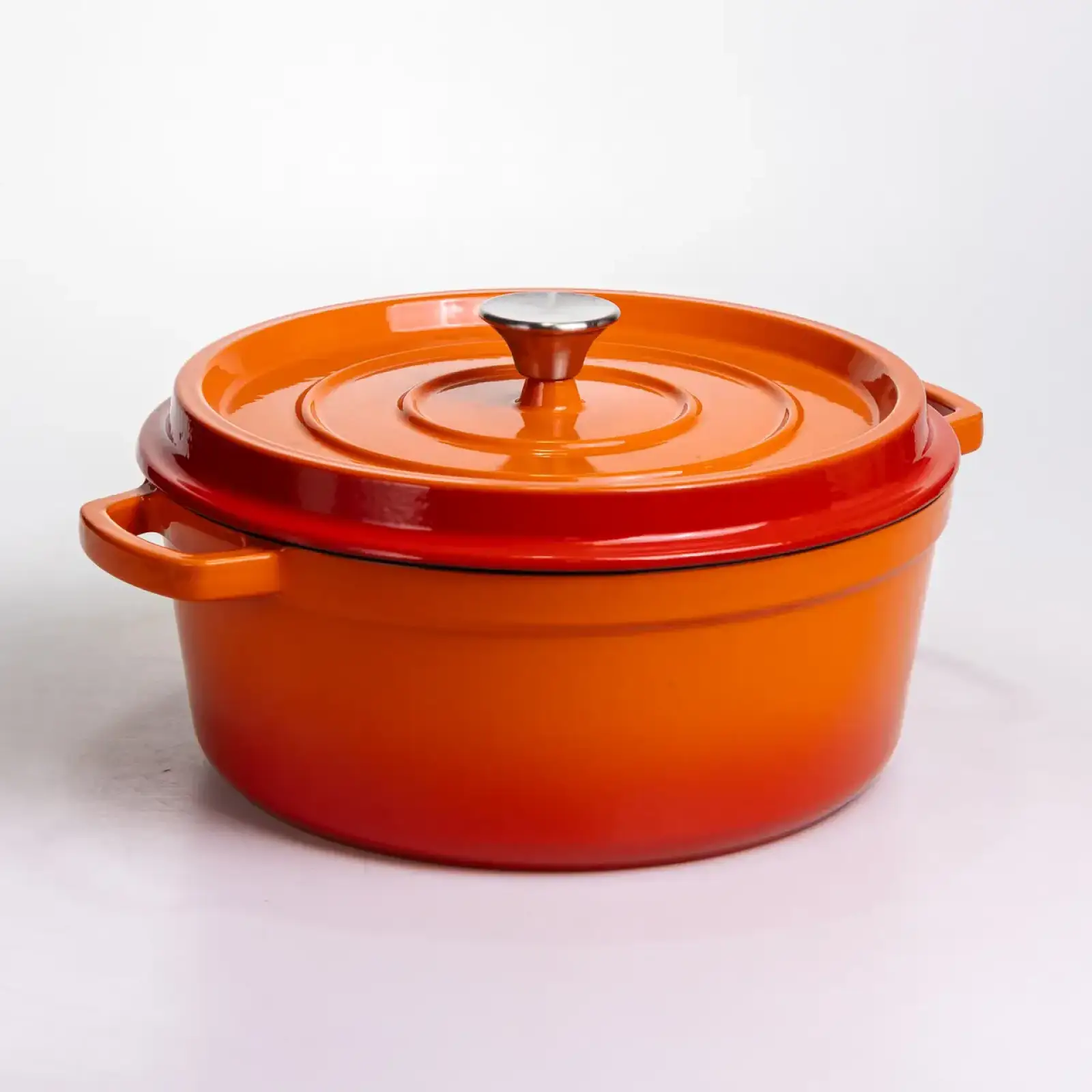 Кокотниця чавунна емальована 6 л, помаранчевий Yiwu HP-FLG-6 ORANGE UA