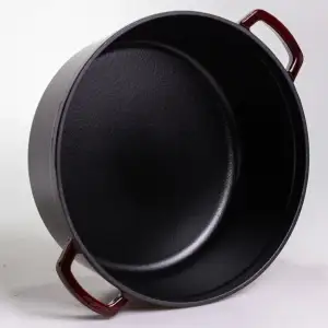Кокотниця чавунна емальована 7,5 л, бургунді Yiwu HP-FLG-14 burgundy UA