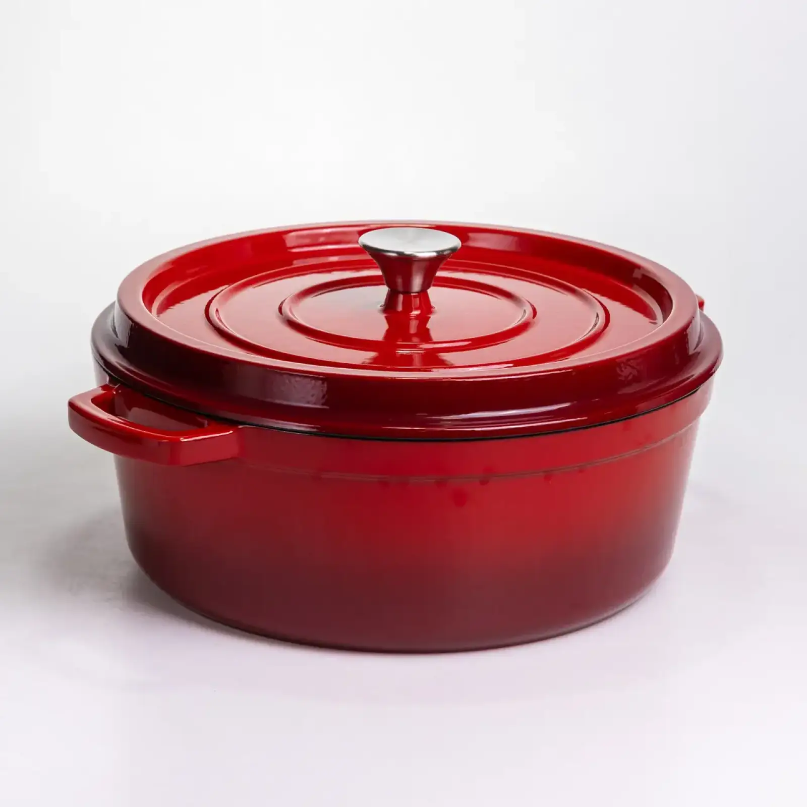 Кокотниця чавунна емальована 7,5 л, червоний Yiwu HP-FLG-7 RED UA