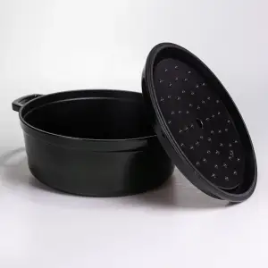 Кокотниця чавунна емальована 7,5 л, малахіт Yiwu HP-FLG-14 green UA