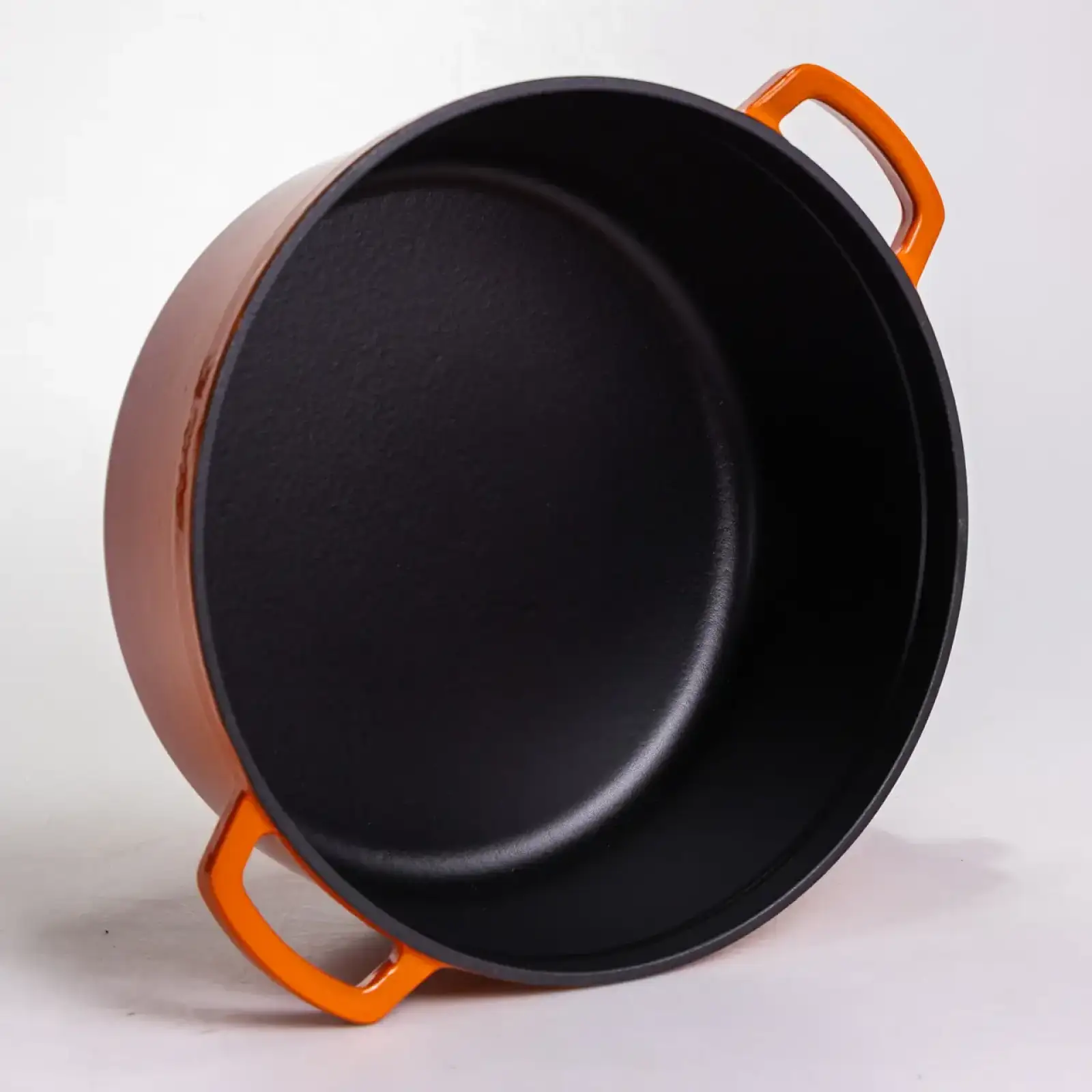 Кокотниця чавунна емальована 7,5 л, помаранчевий Yiwu HP-FLG-7 ORANGE UA