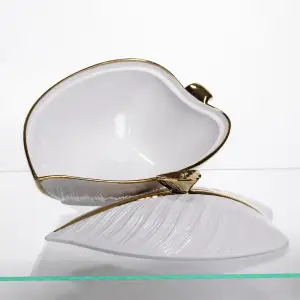 Супница 800 (мл) кастрюля 26×18×14 (см) с крышкой Белый с золотом XL-4074AG Yiwu UA