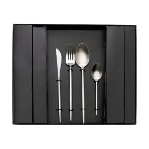 Набір столових приборів 24 предмети столовий набір на 6 персон Сріблястий HP-20-16 Yiwu UA